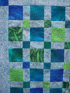 Little Blue Quilt made with Squares