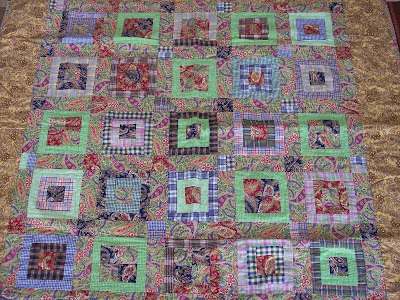 Paisley Quilt using Simple Log Cabin Quilt Pattern