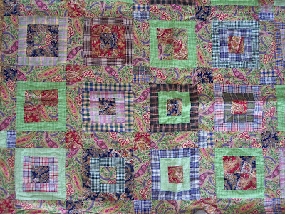 Paisley Quilt using Simple Log Cabin Quilt Pattern