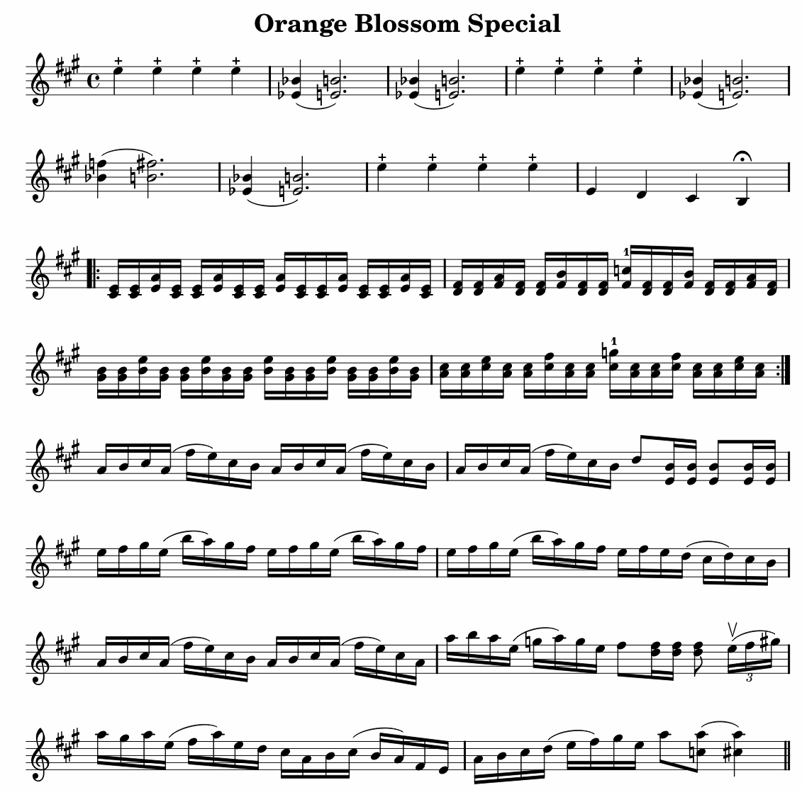 The Orange Blossom Special Sheet Music/Score