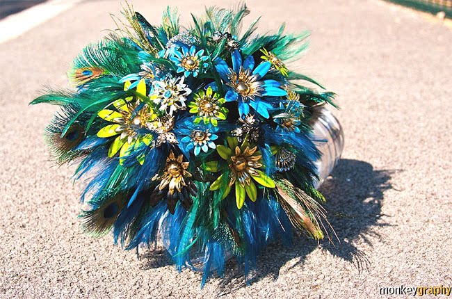 Peacock Pride Bouquet One day while wandering on the internet I came across