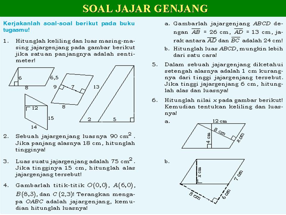 JAJAR GENJANG ( SOAL ) Belajar TIK dan Elektronika