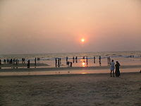 Sunset at payyambalam beach