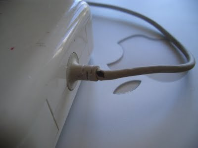 Worn power cable