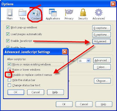 Solution for Firefox 3.5 right click menu diabled. Firefox 3.5 right click menu diabled. Solution