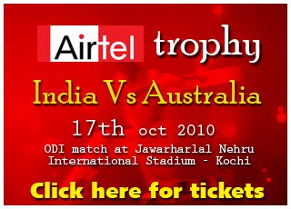 Tickets - India vs Australia First One day International cricket match