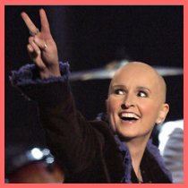 Melissa Etheridge with a shaved head