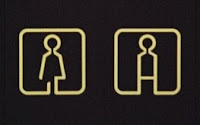 a slightly more stylized version of standard washroom signs