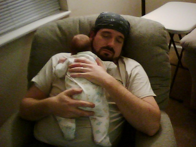 Daddy and Selah Sleeping