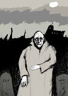 dancing graveyard freak illustration