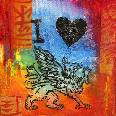 heart,griffin,tattoo,arthouse,painting,canvas