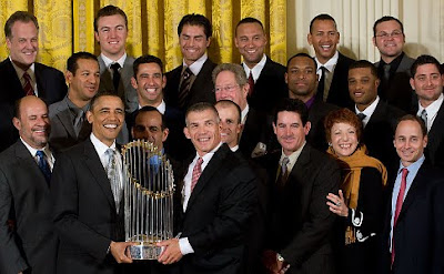 Barack Obama welcomes Yankees