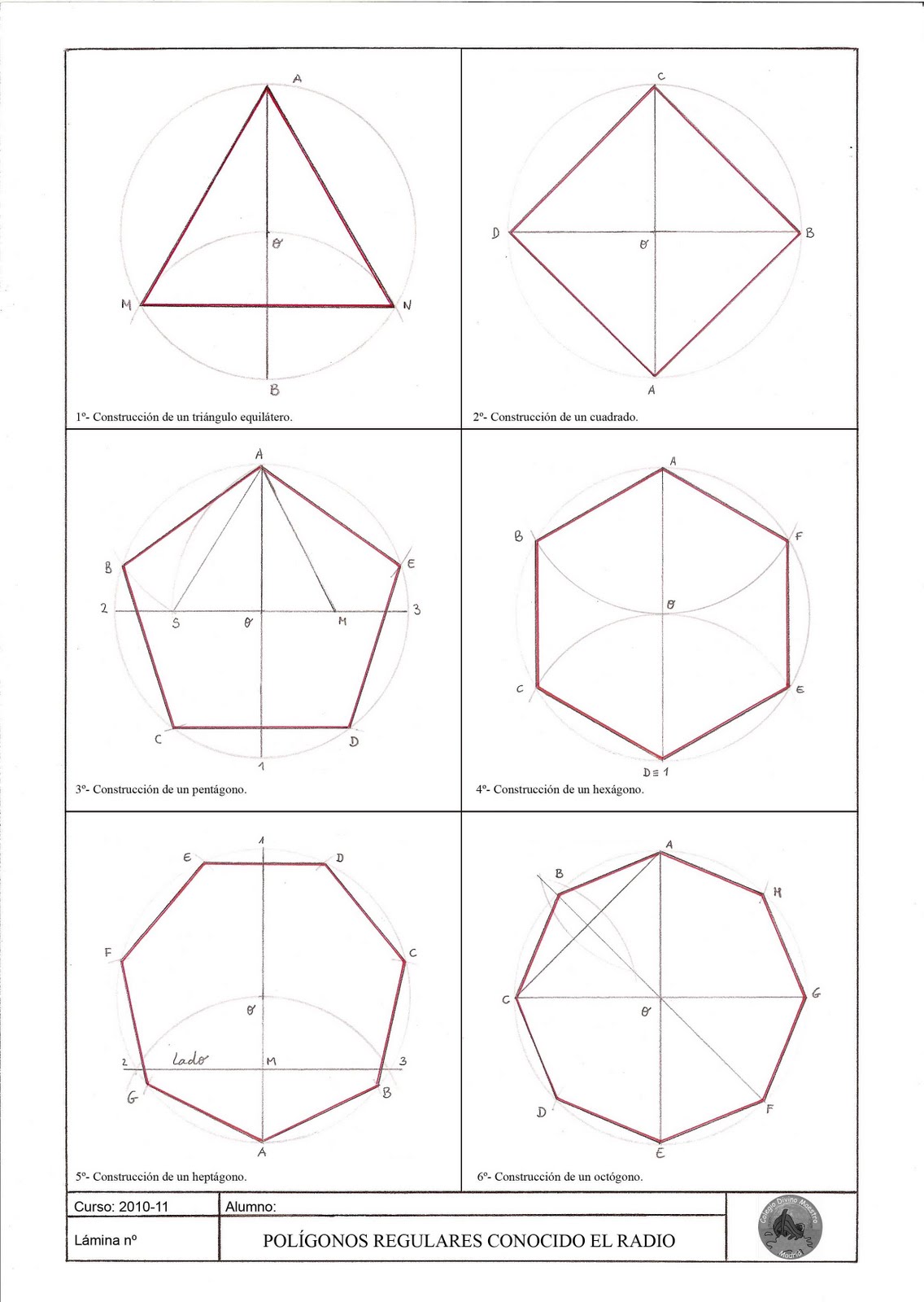 E. PLÁSTICA Y VISUAL 3ºESO: Lámina 5: POLÍGONOS REGULARES ... E. PLÁSTICA Y VISUAL 3ºESO: Lámina 5: POLÍGONOS REGULARES ...
