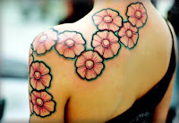 cute cherry blossom tattoos for girls on back shoulder tattoos 