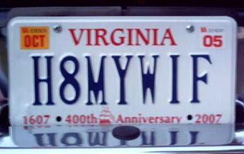 vanity plate
