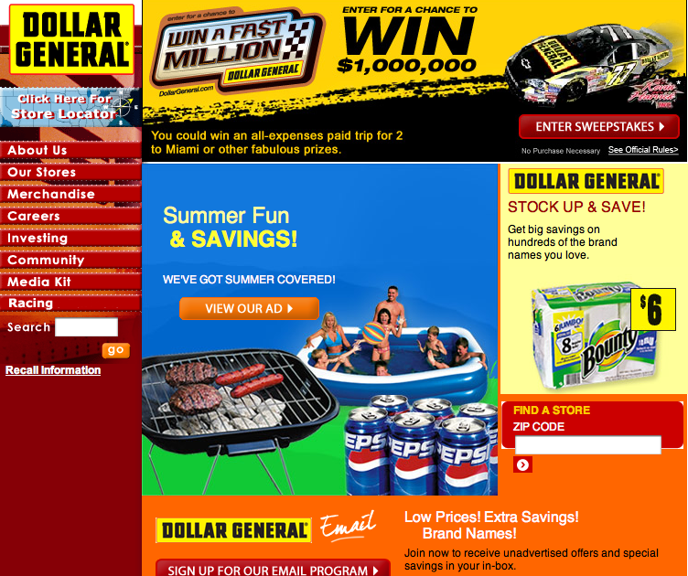 Dollar Channel and Competitive Insights New Dollar General site