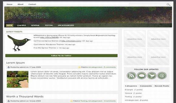 Free Wordpress Magazine Darkness Theme Template Free Wordpress Magazine Darkness Theme Template