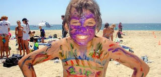 Face (or should we say body?) painting at Aloha Beach Camp Summer Camp