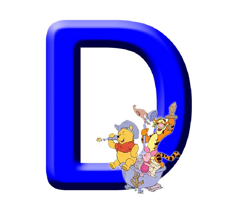 Imprime gratis alfabeto infantil para niños de winnie the pooh letra