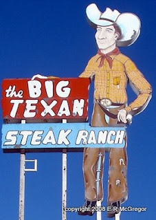 The Big Texan sign in Amarillo