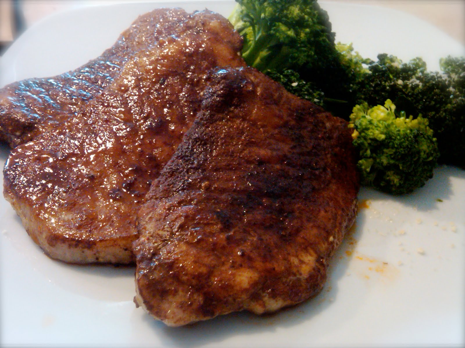 The Lady in the Apron Cocoa and Chili Rubbed Pork Chops