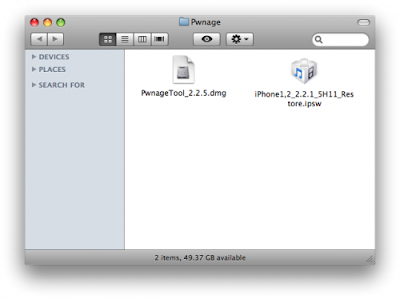 to mount PwnageTool 2.2.5 then drag the PwnageTool icon into the Pwnage