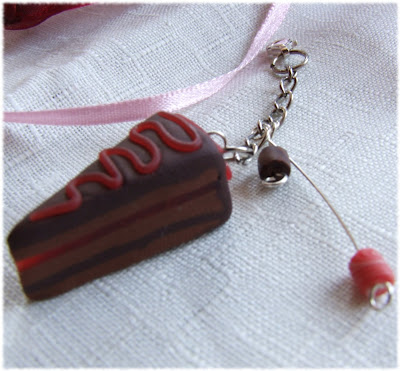 polymer clay charm cake