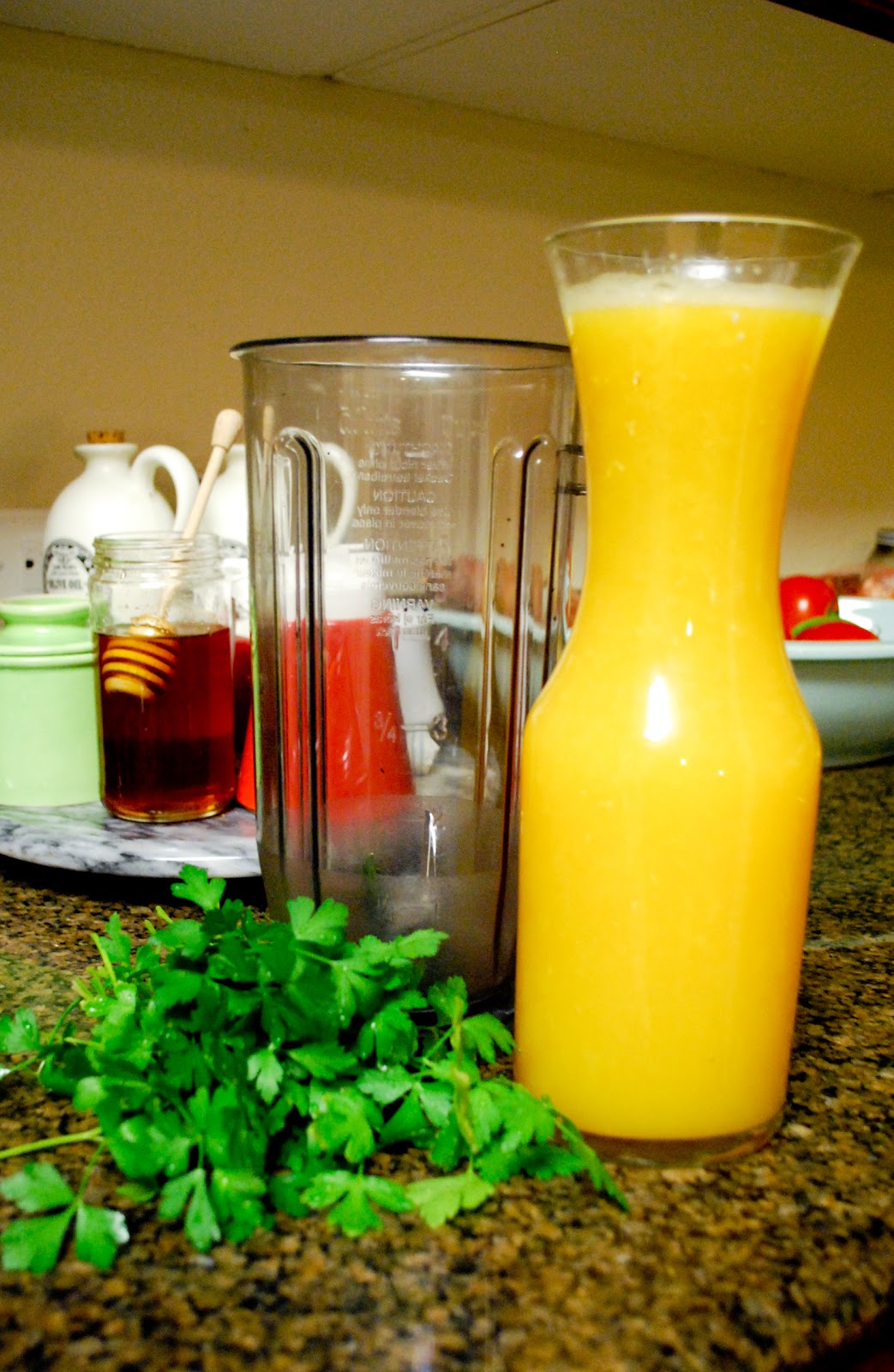 lizzy write parsley and oj ninja cancer drink