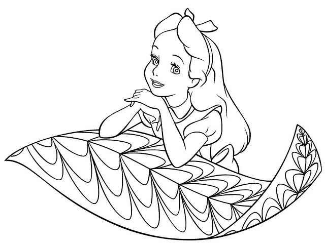 Coloring Pages For Kids Alice In Wonderland Coloring Pages Disney Characters