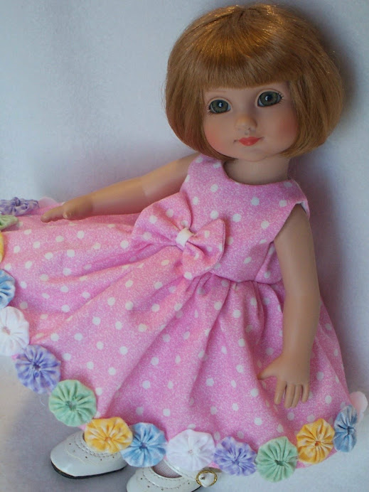 #75 CANDYLAND Dress With YoYo Garland Trim (Avail in Red & Primary Colors Also)