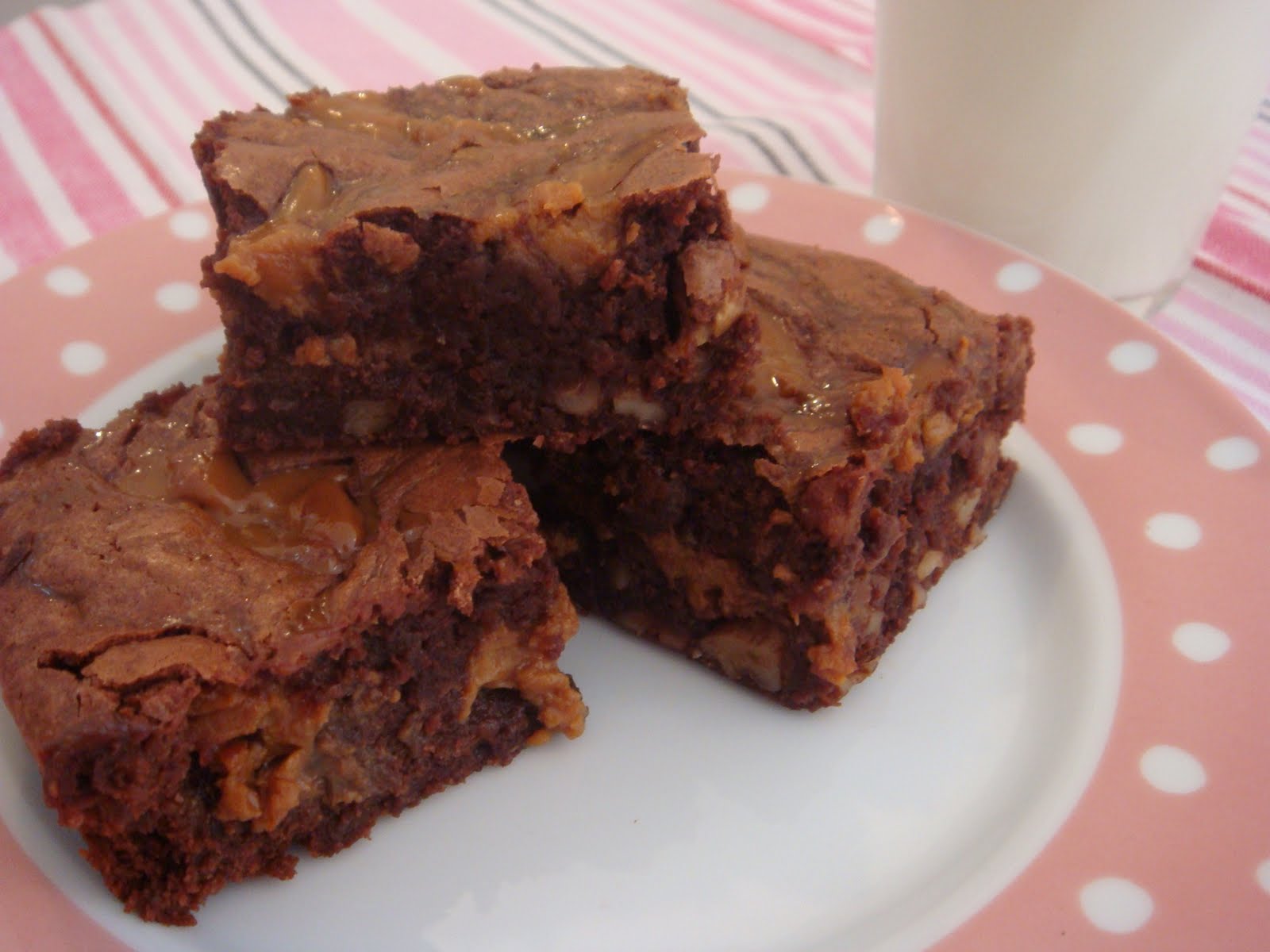 butter hearts sugar Caramel Swirl Brownies