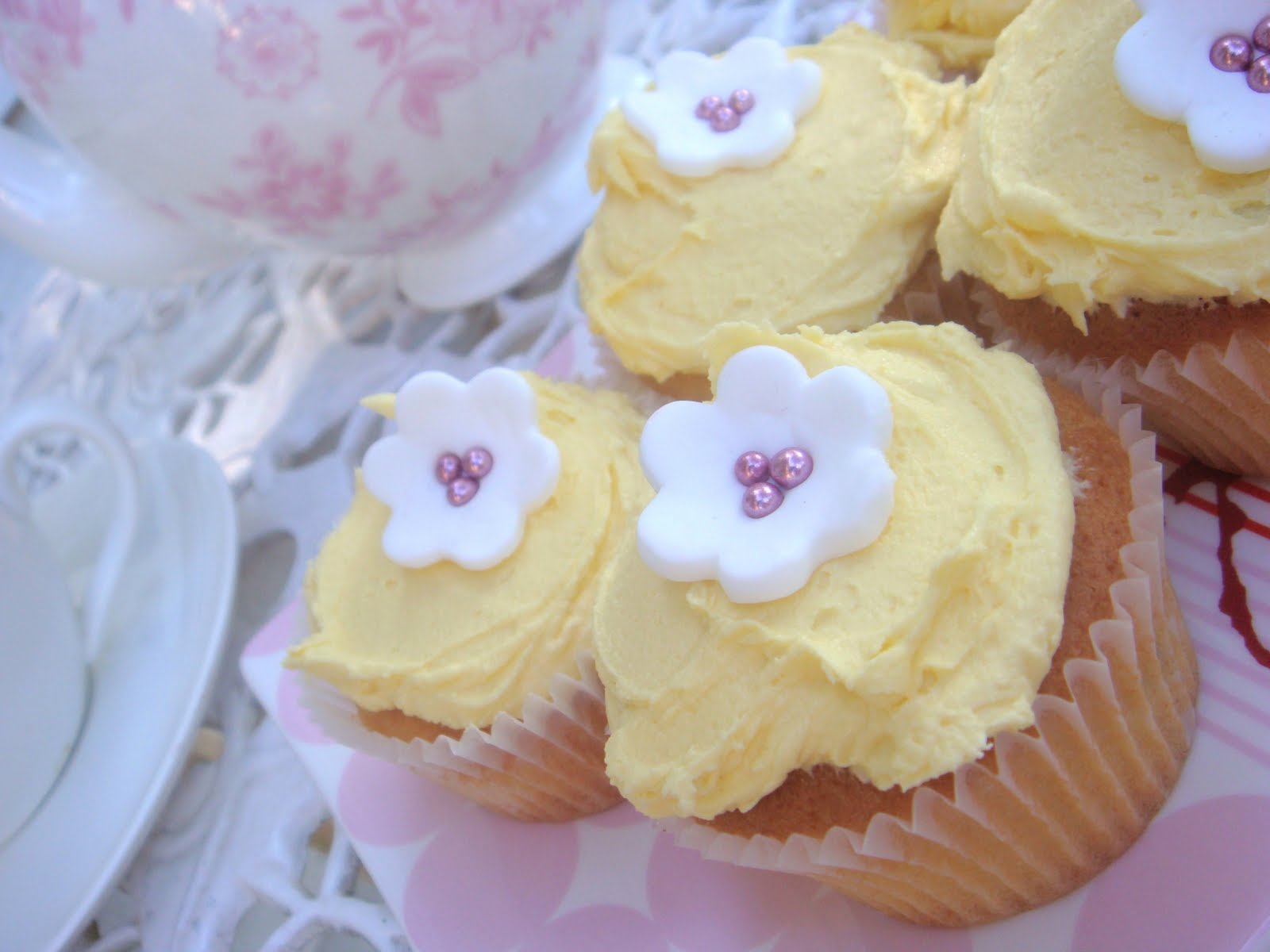 butter hearts sugar Passionfruit Cupcakes.
