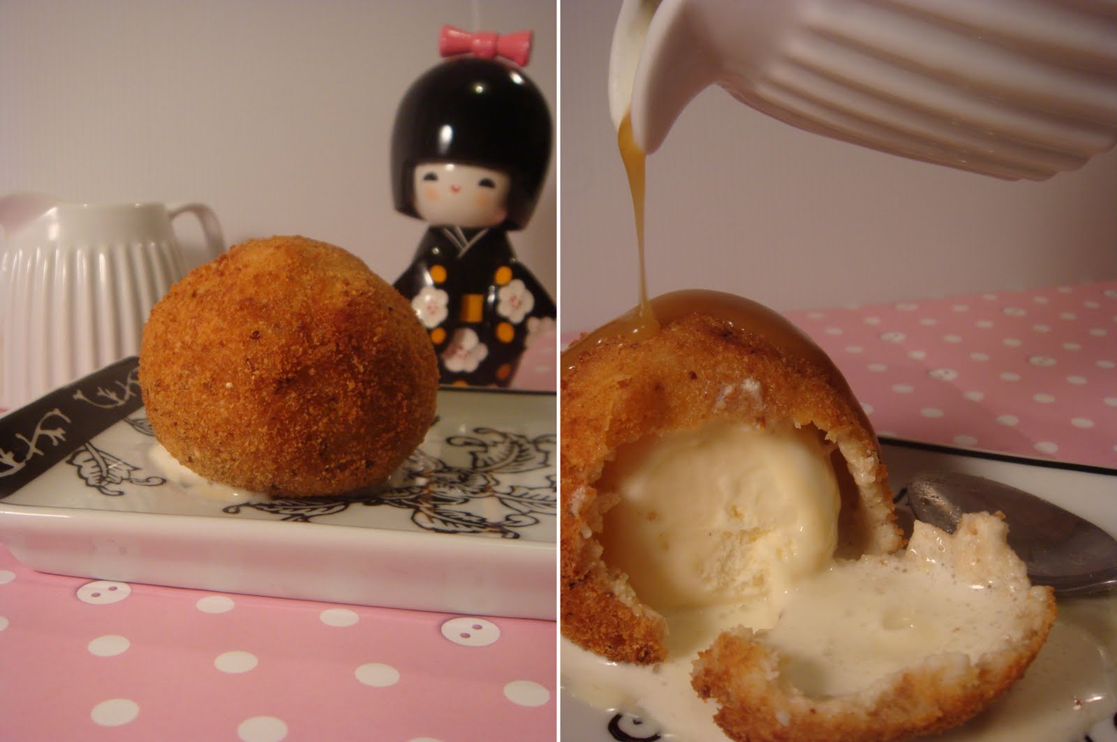 butter hearts sugar Deep Fried Icecream