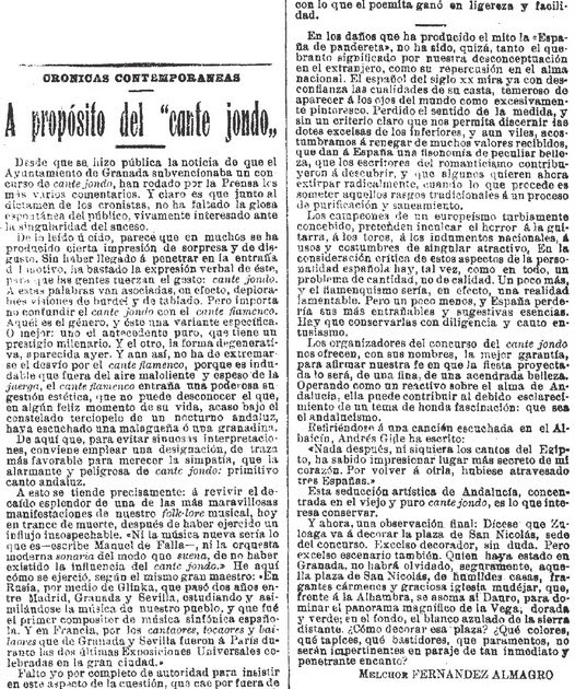 Papeles Flamencos Melchor Fernández Almagro