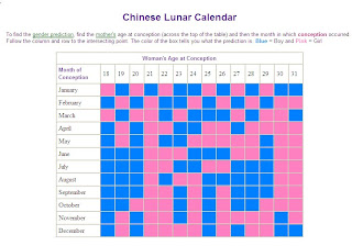 our pregnancy journey chinese gender predictor