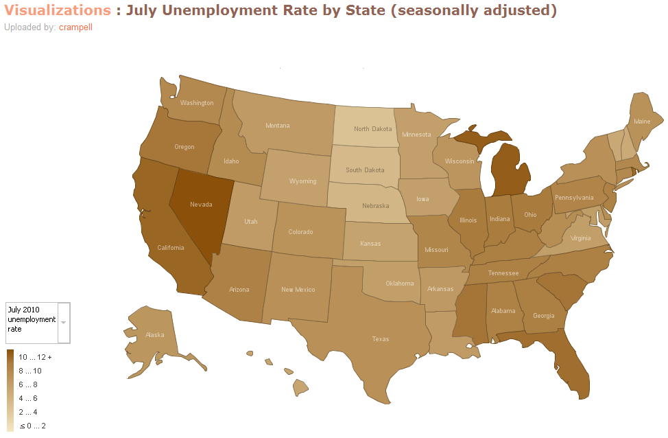 Unemployment Rates By State Map United States Map