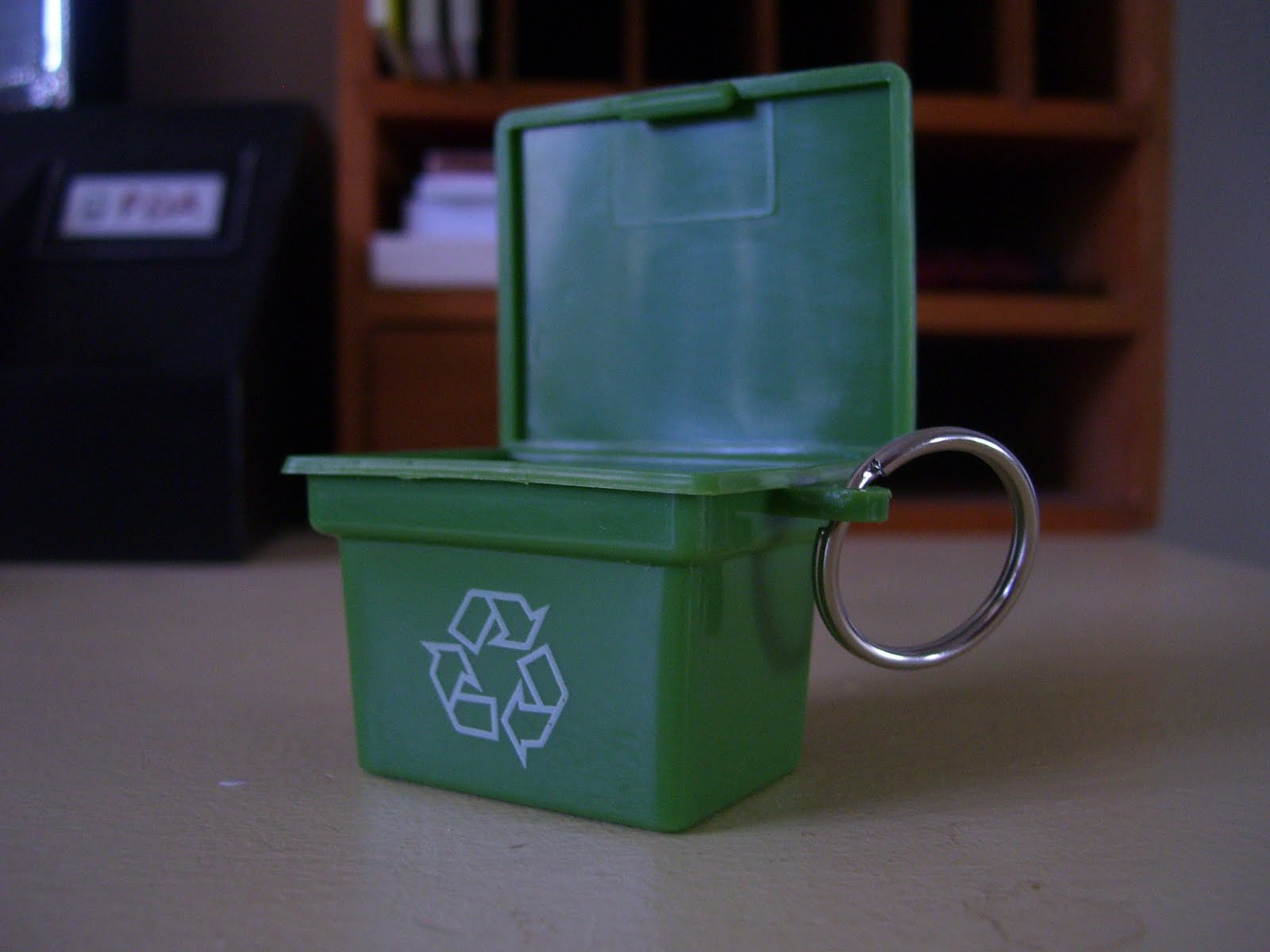 Susan's Mini Talk Mini Recycle Bin Keychain