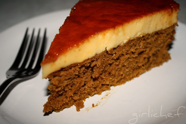 Pumpkin Spice Flan-Cake from www.girlichef.com