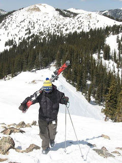 Jeb hiking Kachina Peak Jeb hiking Kachina Peak