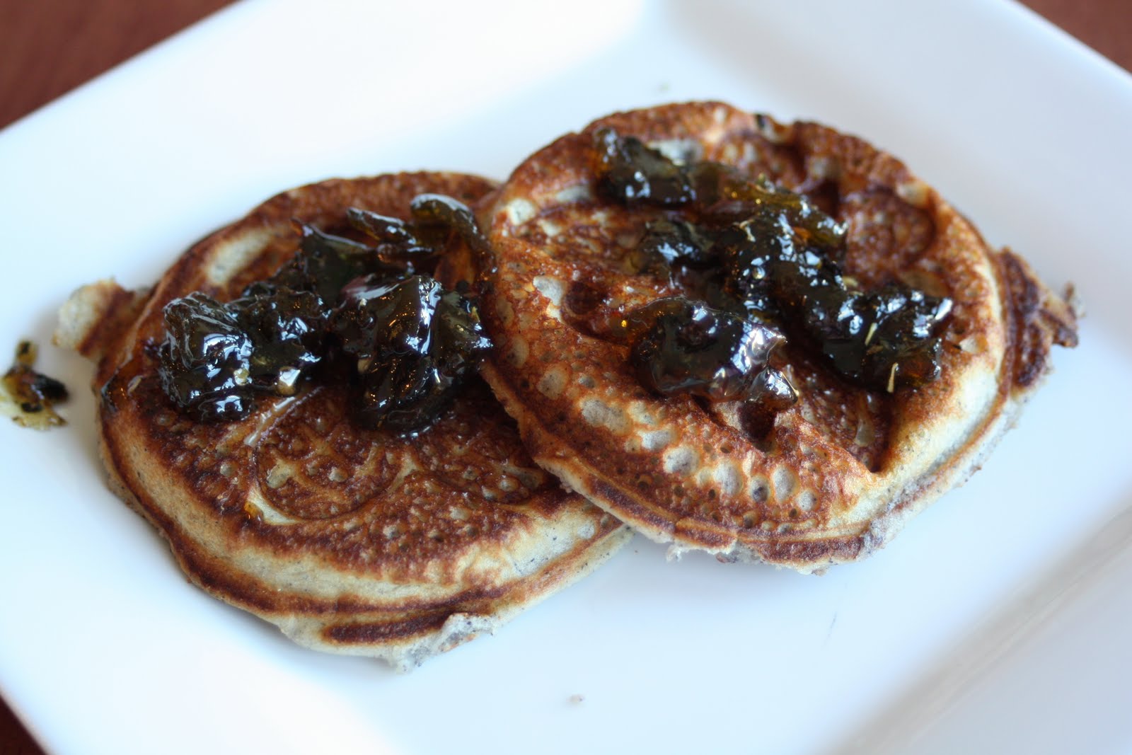 Cleanse Your Palate Blue Corn Pancakes With Green Chile Chutney