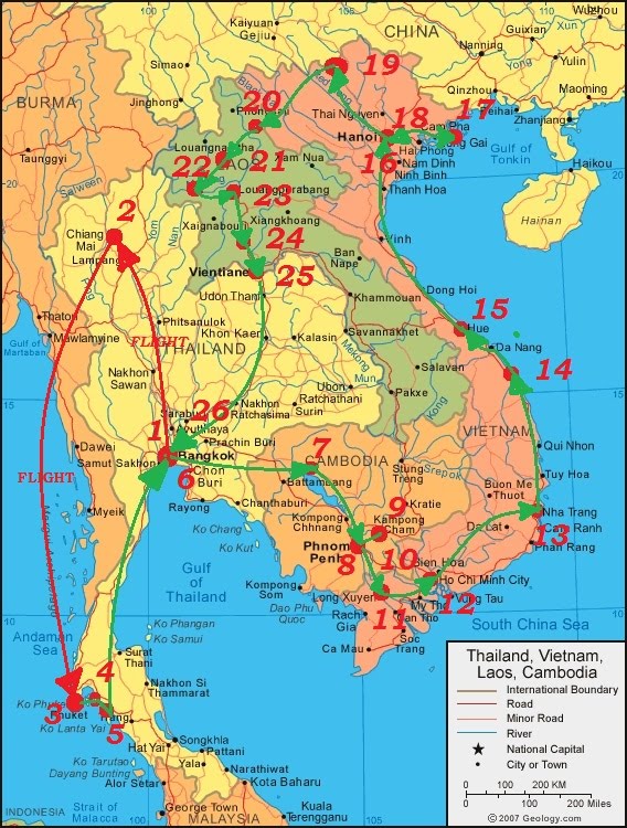 THAILAND-CAMBODGIA-VIETNAM-LAOS