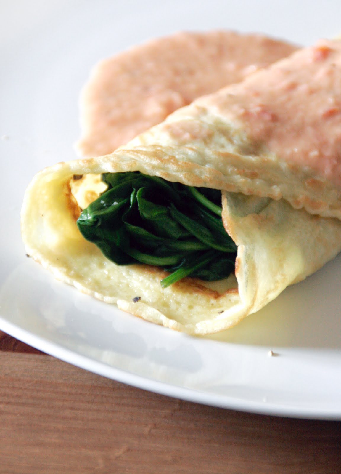 Dorky Cooking Spinach and Mushroom Crepe