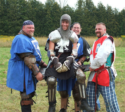 2006 Shire Champion Lord Llywelyn Ap Olwyn (wearing the chainmail coif)