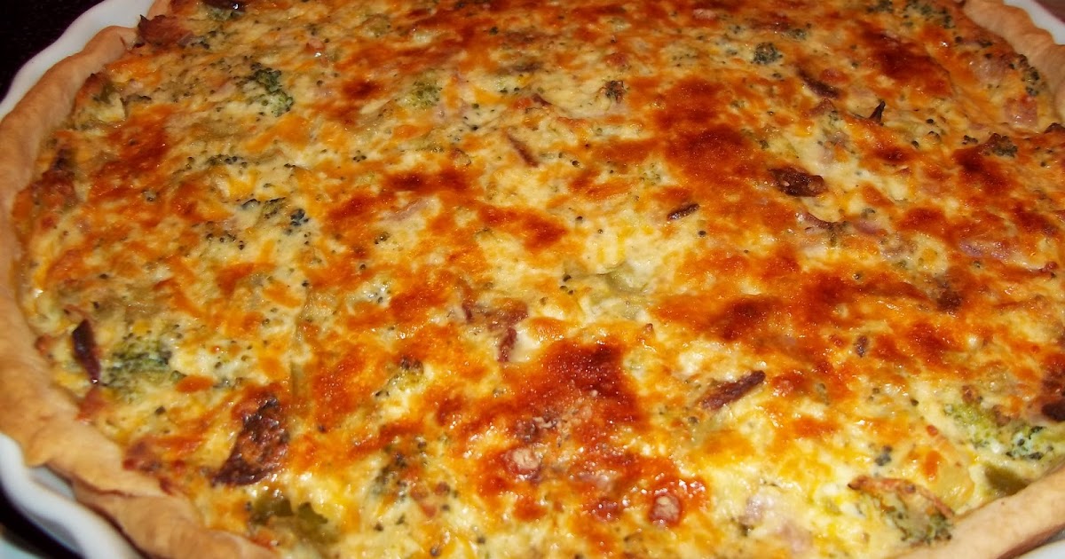 Pammy's Cooking & Whatnot Broccoli Cheddar & Turkey Bacon Quiche (lowfat)
