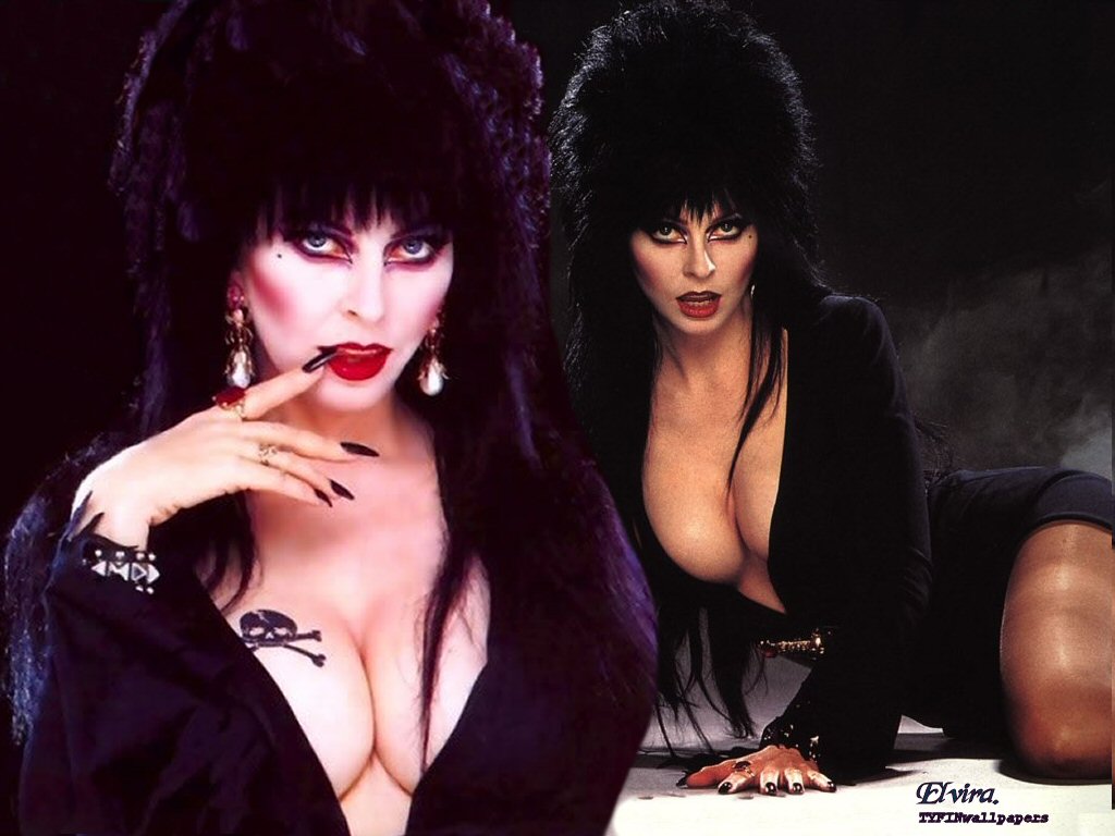 Being her elvira in a bikini the position fuck