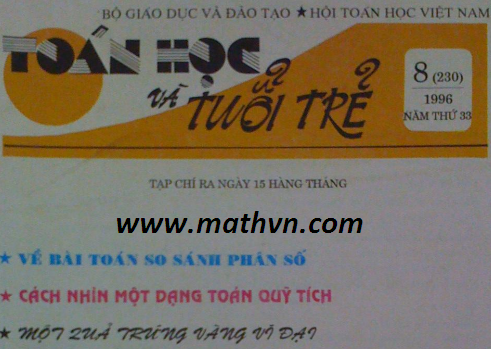 tap chi toan hoc va tuoi tre so 230 thang 8 nam 1996 