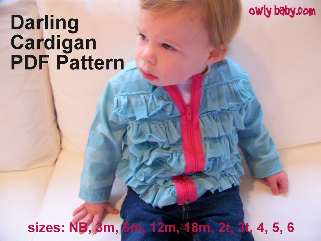 Owly Baby Darling Cardigan Sewing Pattern!