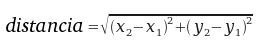 FORMULA DISTANCIA formula distancia: