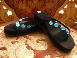 Sample Blue Stone 1 1/2" Sandals
