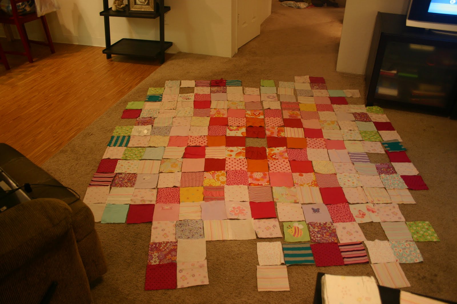 Honeybee Vintage Baby Clothes Quilt Part 1